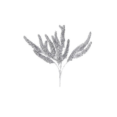 PICK NAVIDAD 35 cm RAMA CON ESPIGAS PLATA