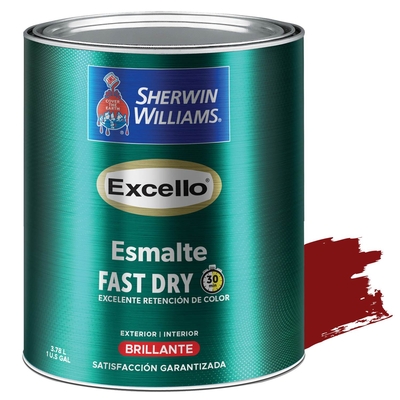 PINTURA ESMALTE PARA USO EXTERIOR / INTERIOR ROJO OXIDO BRILLANTE EXCELLO ESMALTE