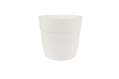 MACETA 16 cm x 16 cm PLASTICO BLANCO AVIV