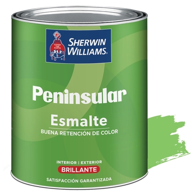 PINTURA ESMALTE PARA USO EXTERIOR / INTERIOR VERDE COCKTAIL BRILLANTE PENINSULAR ESMALTE