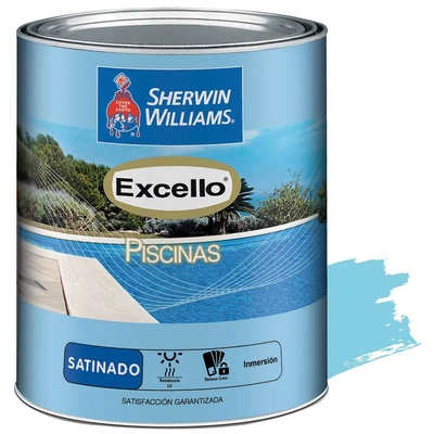 PINTURA CAUCHO CLORADO PARA PISCINA SATINADO AZUL CRISTAL EXCELLO