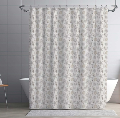 CORTINA MÁS LINER PARA BAÑO 177.8 cm x 182.88 cm DE POLIESTER/PEVA COLOR VARIADO KONA BLUE