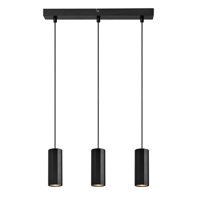 LAMPARA PENDANT 3 LUCES GU10 METAL CILINDRO