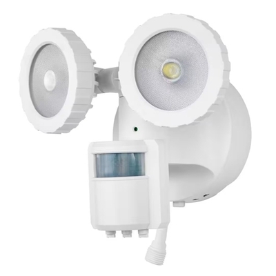 REFLECTOR EXTERIOR SOLAR LED 2 LUCES 500 lm ACABADO BLANCO