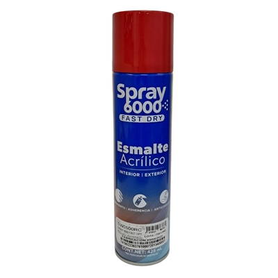 PINTURA SPRAY ESMALTE ACRILICO 6000 FAST DRY ROJO CHINO 425 mL