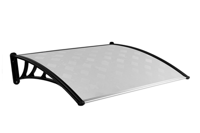 ALERO POLICARBONATO TRILLAGE 1.25 m x 1.00 m SOPORTE NEGRO