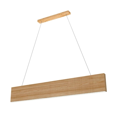 LAMPARA PENDANT LED 19 W LUZ CALIDA LINEAL MADERA
