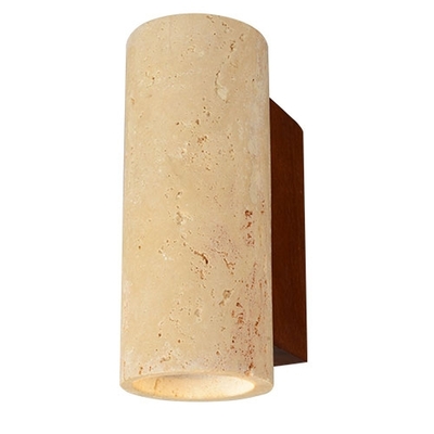 LAMPARA APLIQUE PARED 1 LUZ GU10 DISEÑO CILINDRO ACABADO MARMOL BEIGE