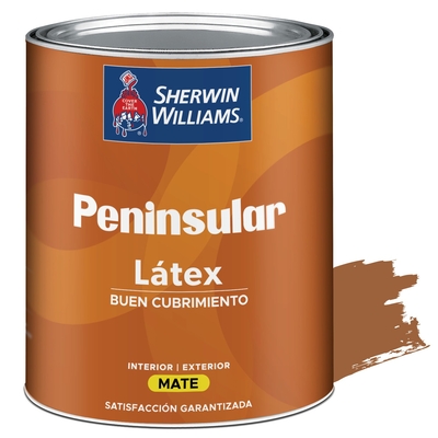 PINTURA LATEX PARA USO EXTERIOR / INTERIOR CAFE OXIDO PENINSULAR LATEX MATE