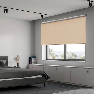 CORTINA ROLLER BLACKOUT 140 cm/136 cm x 160 cm POLIESTER BEIGE ASTELLA