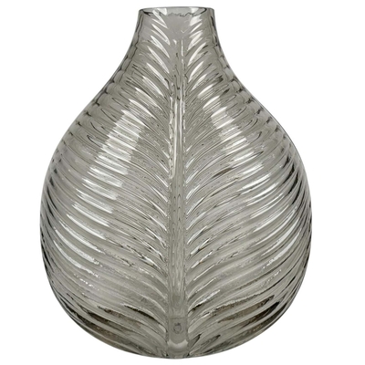 FLORERO DECORATIVO 30 cm x 23.8 cm VIDRIO TRANSPARENTE