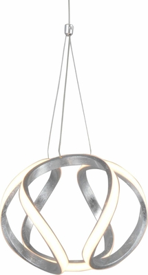 LÁMPARA PENDANT LED 30 W LUZ CALIDA DISEÑO ARO CROMADO