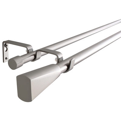 GALERIA DECORATIVA DOBLE 21.39 mm x 210 cm - 385 cm METAL NIQUEL MATE POMMEL