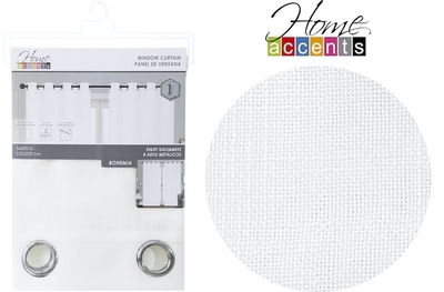 CORTINA LINER PARA SALA 137 cm x 229 cm POLIESTER BLANCO BOHEMIA