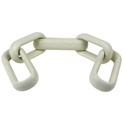 FIGURA CADENA DECORATIVO 5 cm x 41 cm MADERA BLANCO