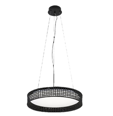 LAMPARA PENDANT LED 38 W LUZ CALIDA - NEUTRA - FRIA REDONDO ACABADO REDONDO NEGRO