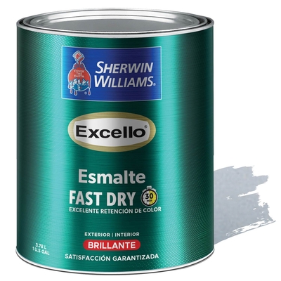 PINTURA ESMALTE PARA USO EXTERIOR / INTERIOR ALUMINIO BRILLANTE EXCELLO ESMALTE