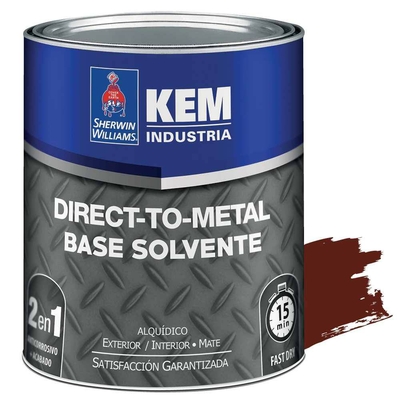 ANTICORROSIVO BASE SOLVENTE PARA METAL ROJO OXIDO MATE DIRECTO METAL KEM DTM
