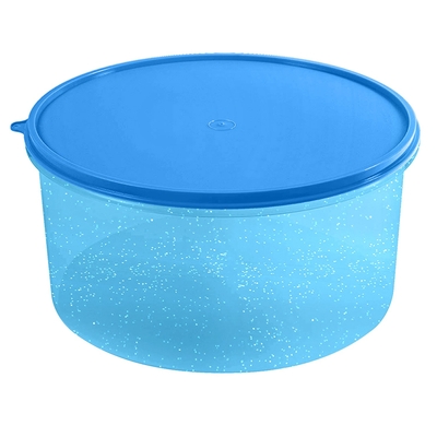 HERMETICO REDONDO 10.4 L PLASTICO AZUL CON TAPA Y GLITTER