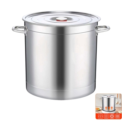 OLLA ALTA 52.5 cm ACERO INOXIDABLE CON TAPADERA