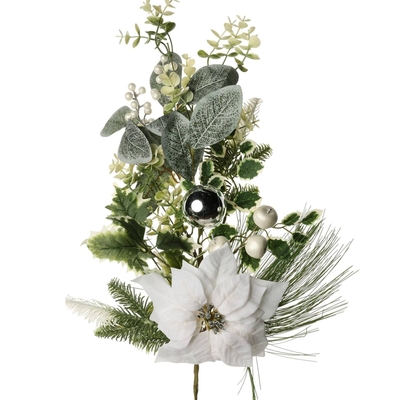 PASCUA NAVIDAD CON RAMA 81 cm x 16 cm VERDE-BLANCO