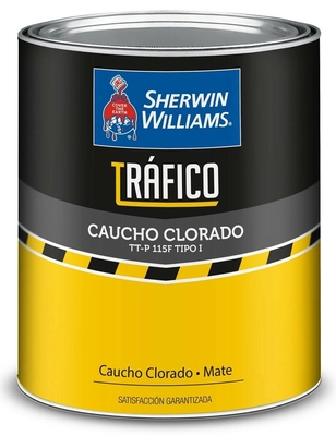 PINTURA CAUCHO CLORADO PARA TRAFICO NEGRO MATE