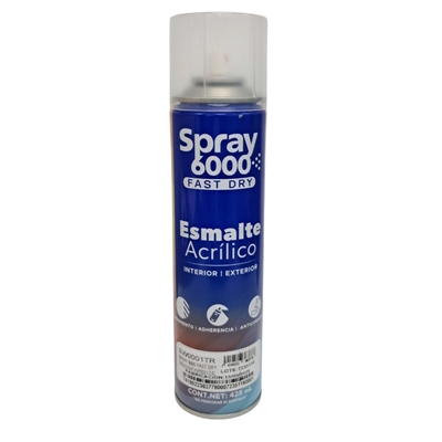 PINTURA SPRAY ESMALTE ACRILICO 6000 FAST DRY TRANSPARENTE 425 mL