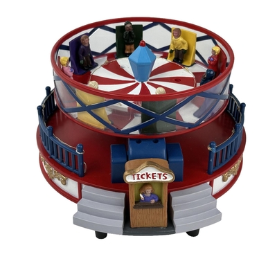 VILLA NAVIDAD PARQUE DE DIVERSION CON LUZ-MOVIMIENTO A BATERIA 14 cm x 24.5 cm