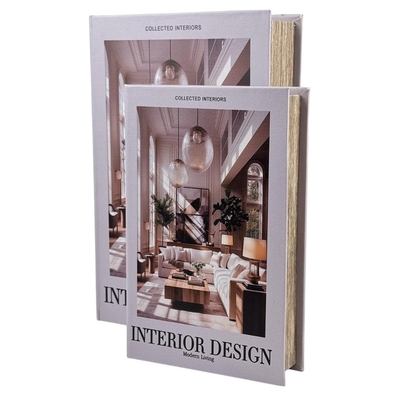 LIBRO DECORATIVO 33 cm x 22 cm BLANCO INTERIOR DESING