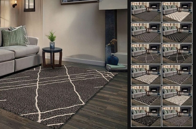 ALFOMBRA PARA SALA 190 cm x 133 cm POLIESTER SURTIDO