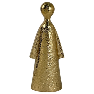FIGURA SILUETA DECORATIVO 30 cm x 13.5 cm x 10 cm ALUMINIO DORADO