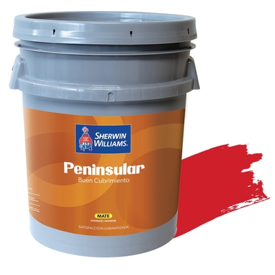 PINTURA LATEX PARA USO EXTERIOR / INTERIOR ROJO ATREVIDO PENINSULAR LATEX MATE