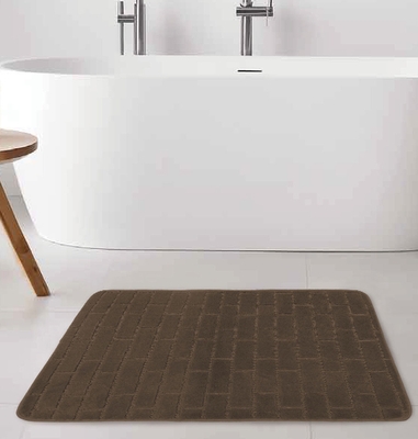 ALFOMBRAS PARA BAÑO 45.72 cm x 45.72 cm + 45.72 cm x 76.20 cm MICROFIBRA LADRILLOS CHOCOLATE