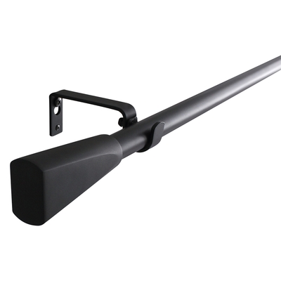 GALERIA DECORATIVA 19 mm x 210 cm - 385 cm METAL NEGRO MATE POMMEL