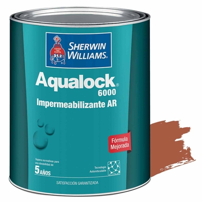 IMPERMEABILIZANTE Y TERMOREFLECTANTE PARA TECHO LOSAS Y PAREDES ROJO TEJA AQUALOCK 6000 AR