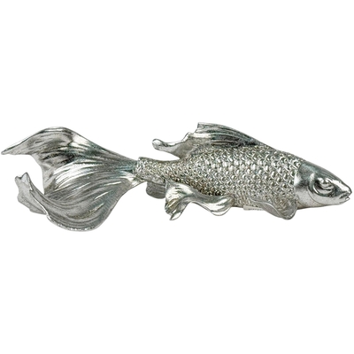 FIGURA PEZ DECORATIVO 7.5 cm x 28 cm CERAMICA PLATA