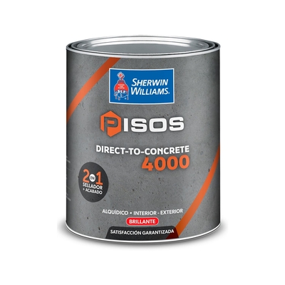 PINTURA ESMALTE ALQUIDICO PARA PISOS DIRECT TO CONCRETE 4000 BS GRIS BRILLANTE