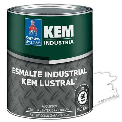 PINTURA ESMALTE ALQUIDICO INDUSTRIAL ULTRA BLANCO BRILLANTE KEM LUSTRAL
