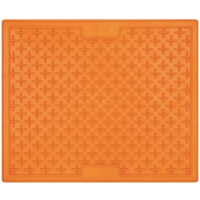 PLATO FLEXIBLE PARA PERRO 25.5 cm x 29 cm CAUCHO ANARANJADO ALIMENTACION LENTA