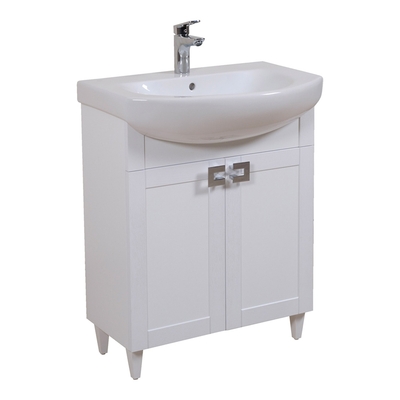 MUEBLE PARA BAÑO 70 cm x 48 cm ALUMINIO BLANCO CON LAVABO