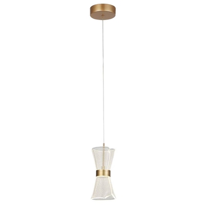 LAMPARA PENDANT LED 7.7 W LUZ CALIDA ACABADO DORADO