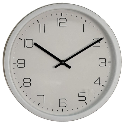 RELOJ PARED 30 cm PLASTICO BLANCO REDONDO