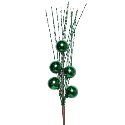 PICK NAVIDAD 48 cm RAMA VERDE CON BOLA