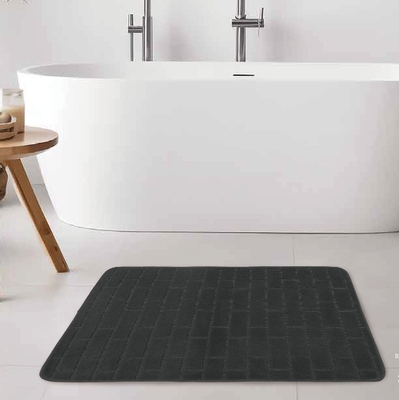 ALFOMBRAS PARA BAÑO 45.72 cm x 45.72 cm + 45.72 cm x 76.20 cm MICROFIBRA LADRILLO NEGRO