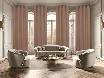 CORTINA PARA SALA 140 cm x 229 cm CHOCOLATE CASELY BLACKOUT