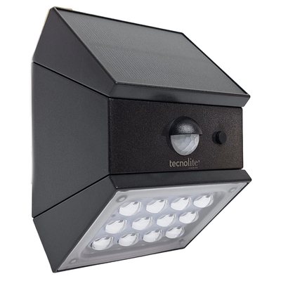 LÁMPARA PARED EXTERIOR SOLAR LED 2.5 W CON SENSOR DE MOVIMIENTO IP54