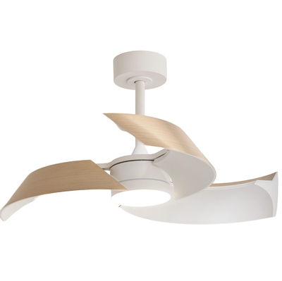 VENTILADOR TECHO LED 3 ASPAS 92 cm 29 W MOTOR DC CADIX BLANCO MADERA